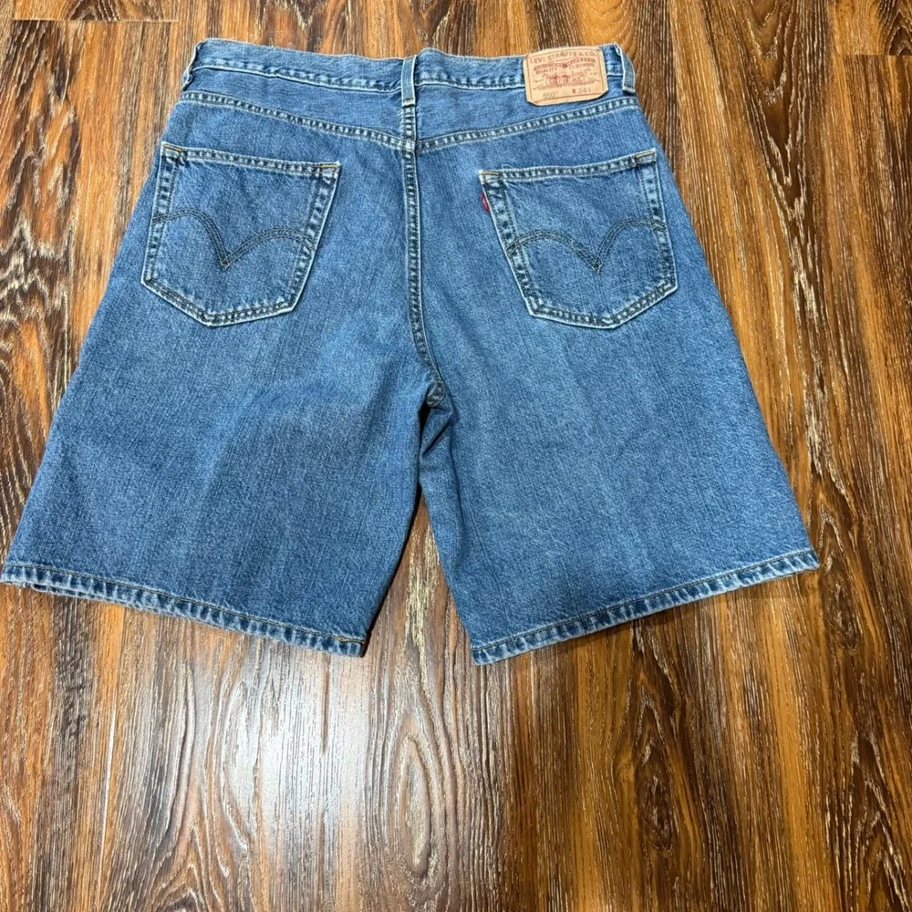 Levis 550 Relaxed Fit Mens Denim Shorts W34 Medium Wash Blue Jean Shorts Jort 34